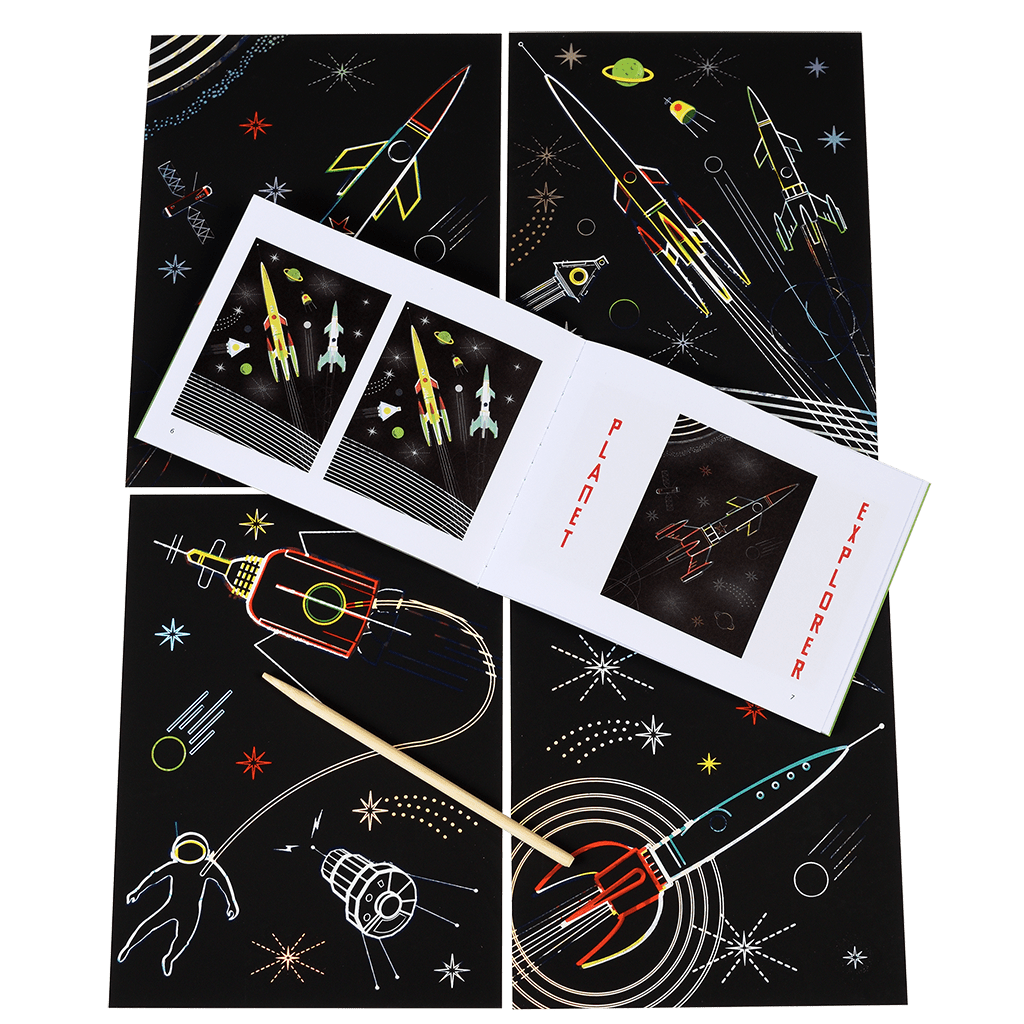 ﻿Space Age Scratch Art ﻿Rex London