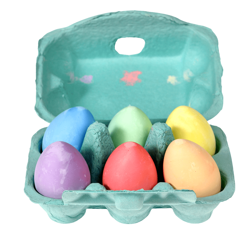 ﻿Six Coloured Chalk Eggs ﻿Rex London