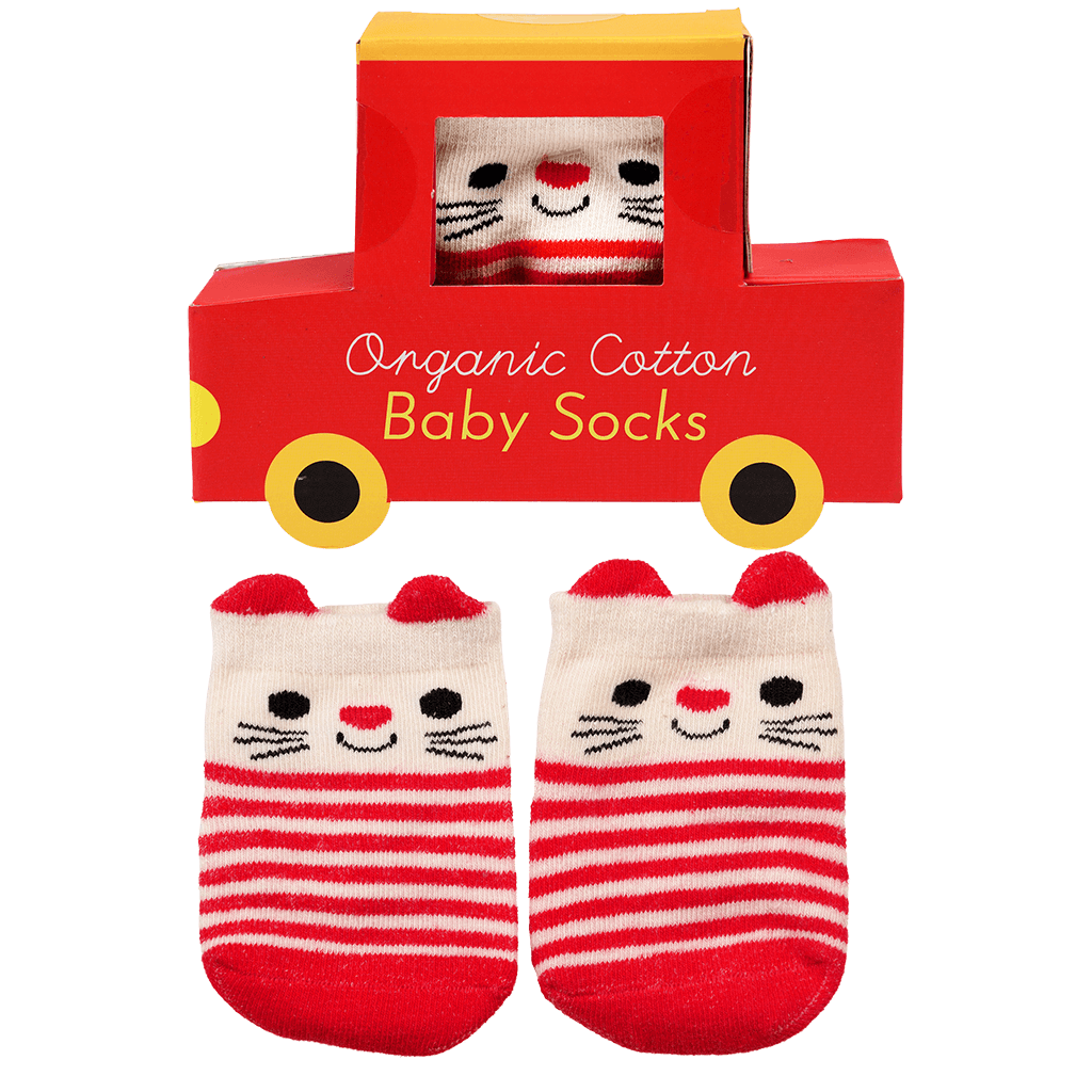 Red Cat Baby Socks (one Pair) ﻿Rex London
