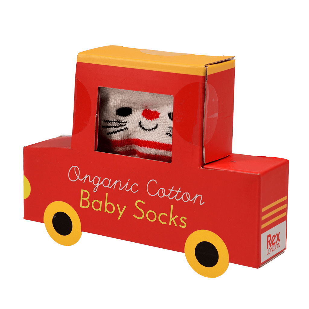 Red Cat Baby Socks (one Pair) ﻿Rex London