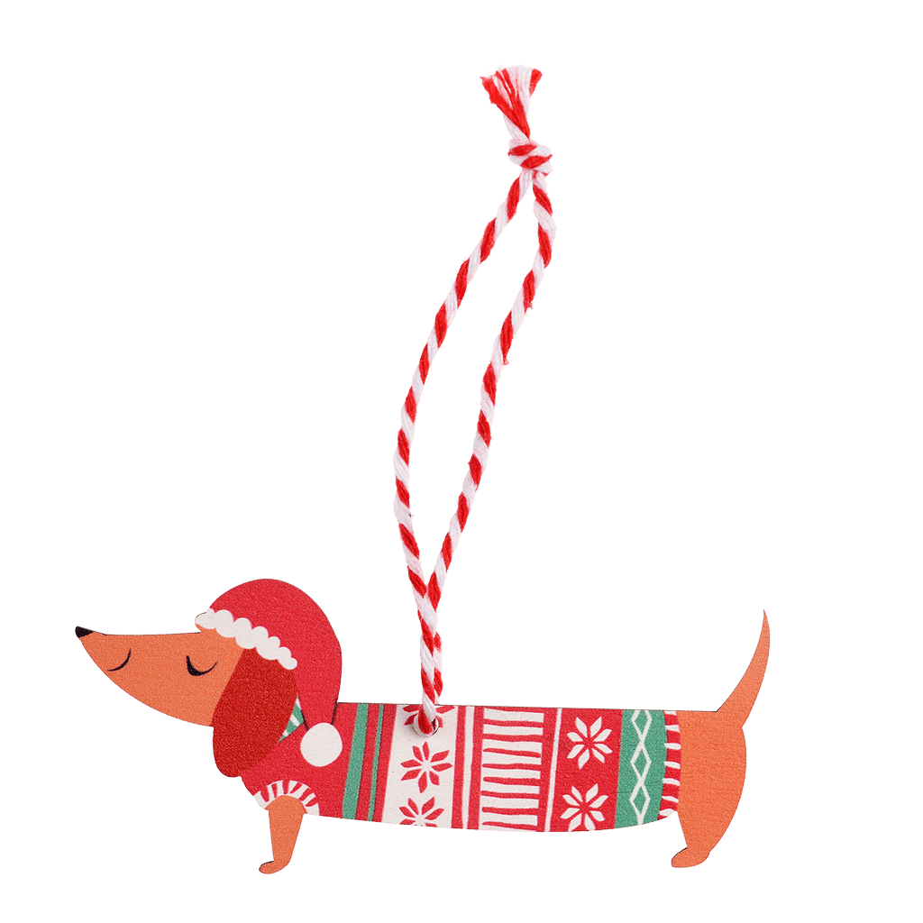 Sausage Dog Christmas Decoration ﻿Rex London