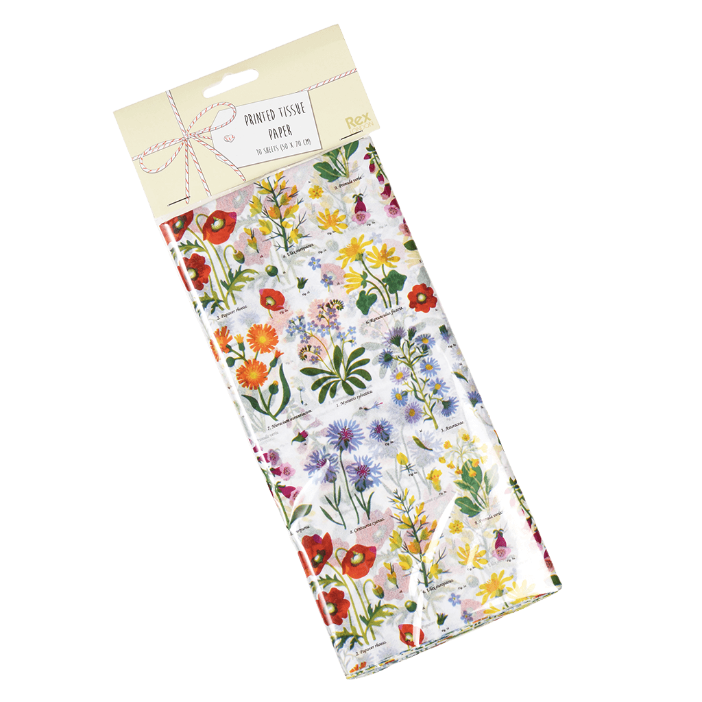 ﻿Wild Flowers Tissue Paper (10 Sheets) ﻿Rex London