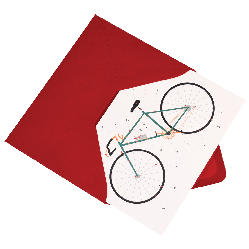 Rex London 5 SHEETS OF ANATOMY OF A BICYCLE GIFT WRAPPING PAPER 