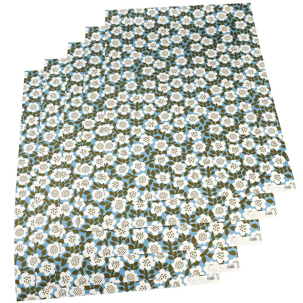 ﻿Astrid Olive Wrapping Paper (5 Sheets) ﻿Rex London