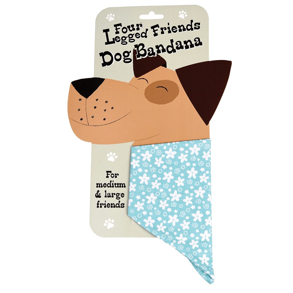 Large Turquoise Ditsy Floral Dog Bandana ﻿Rex London