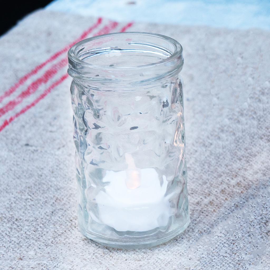 Clear Glass Tealight Holder ﻿Rex London