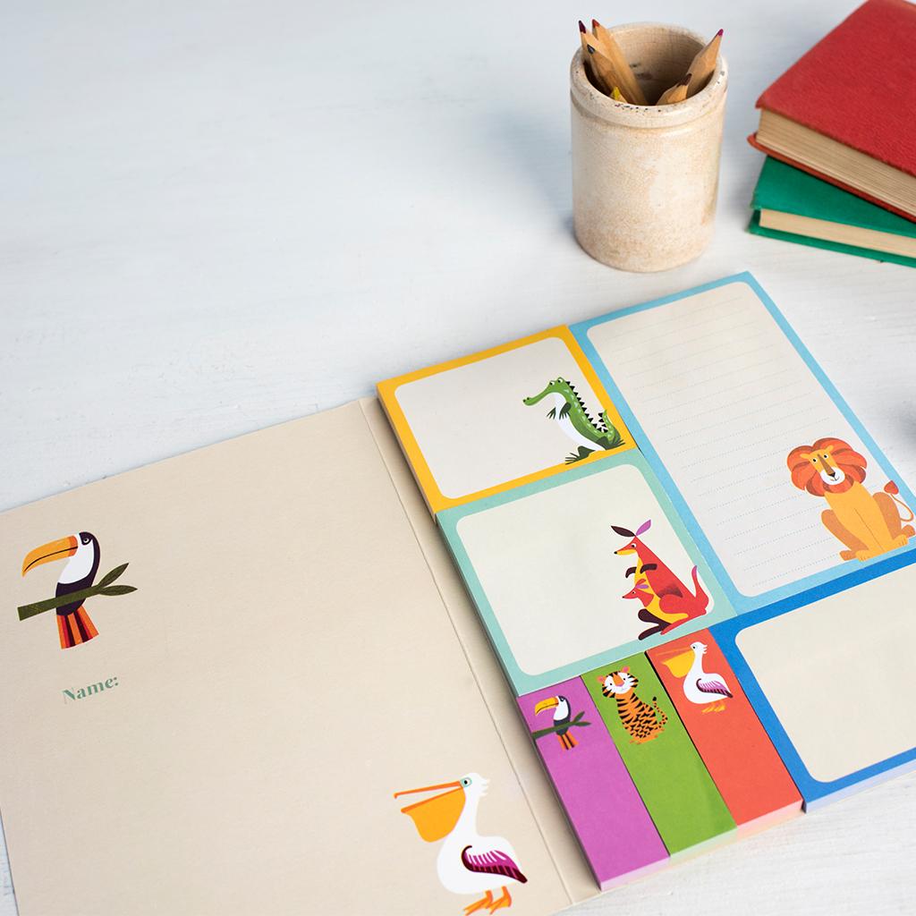 ﻿Colourful Creatures Memo Pads ﻿Rex London