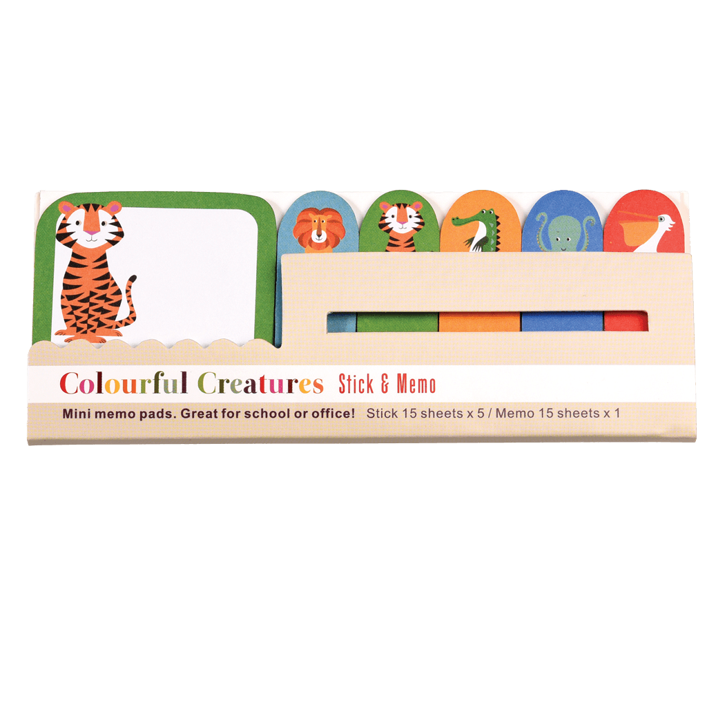 ﻿Colourful Creatures Mini Memo Pads ﻿Rex London