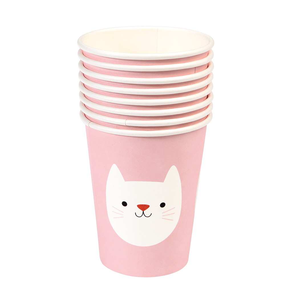 Cookie The Cat Paper Cups (set Of 8) | ﻿Rex London