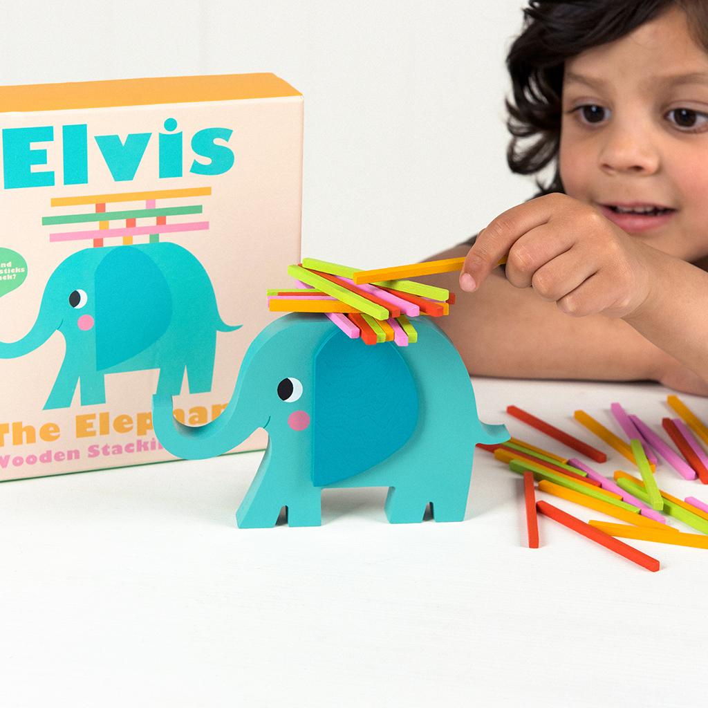 ﻿Elvis The Elephant Stacking Sticks Game ﻿Rex London