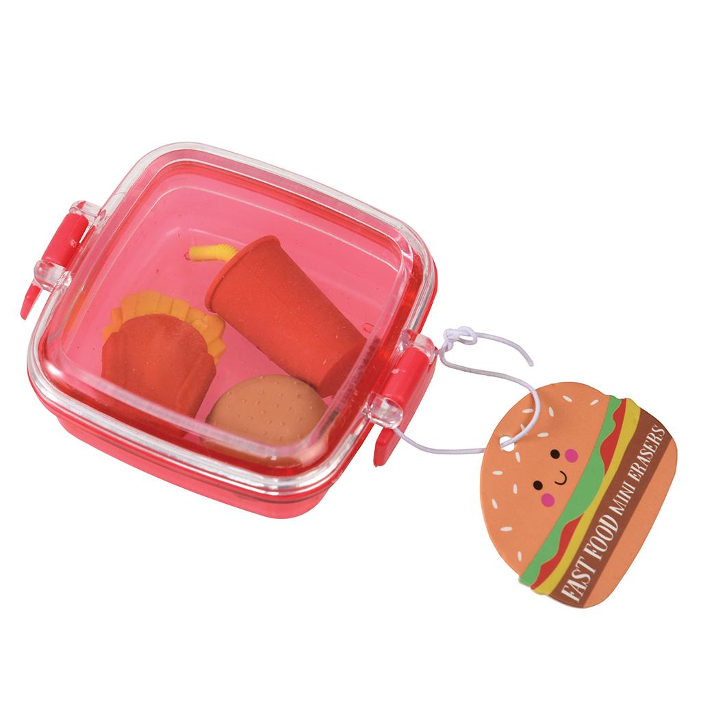 ﻿Fast Food Mini Eraser Set ﻿Rex London