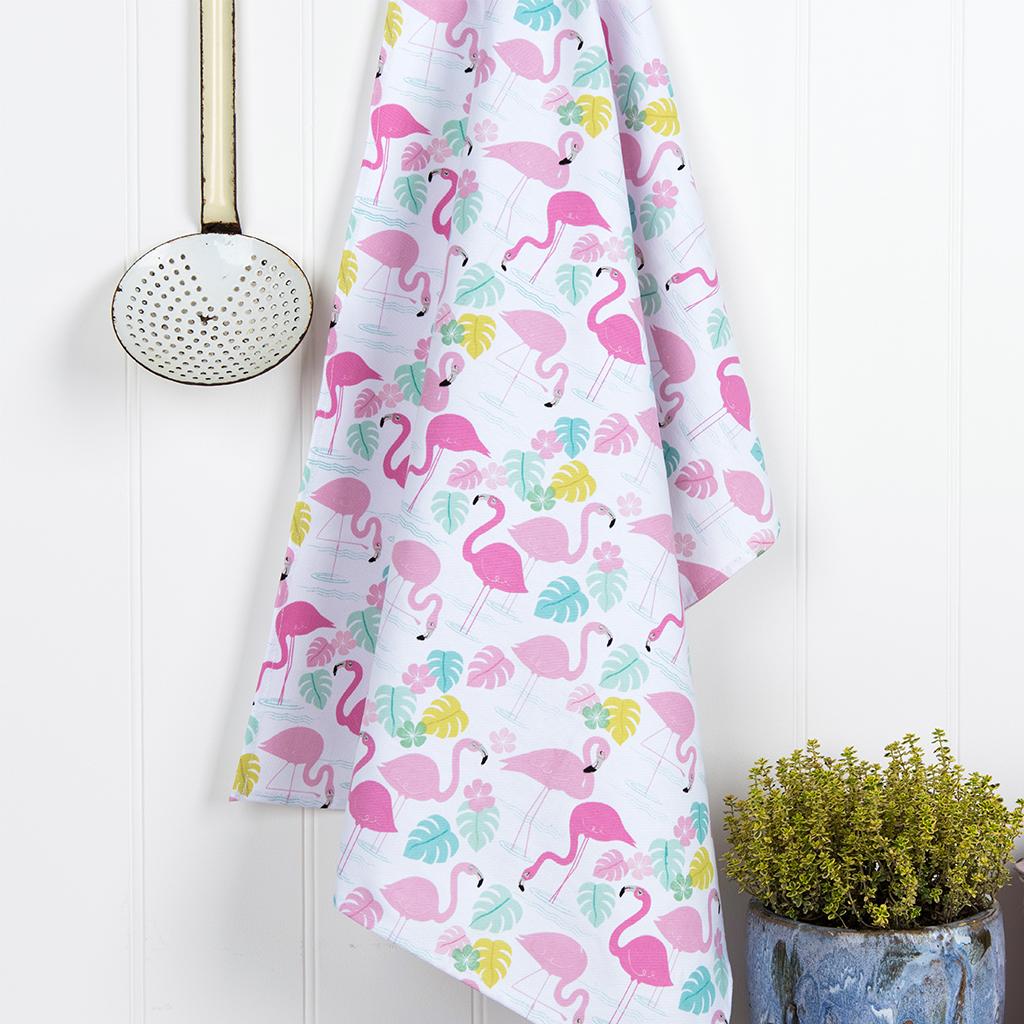 ﻿Flamingo Bay Tea Towel ﻿Rex London