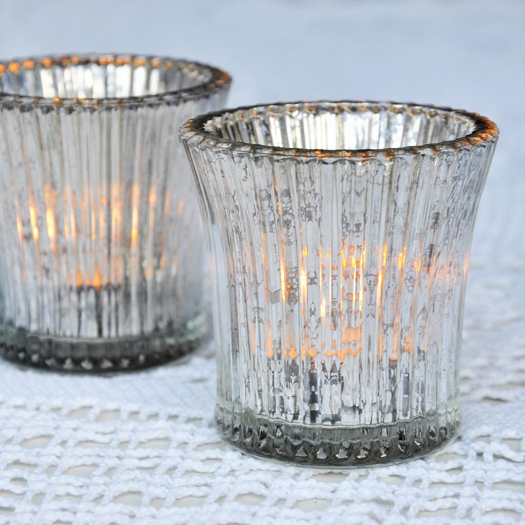 Fluted Antique Glass Tealight Holder ﻿Rex London