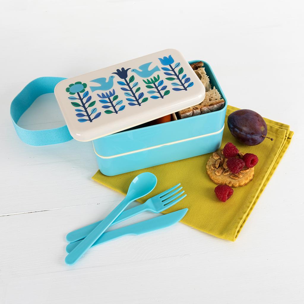 Folk Doves Adult Bento Box ﻿Rex London