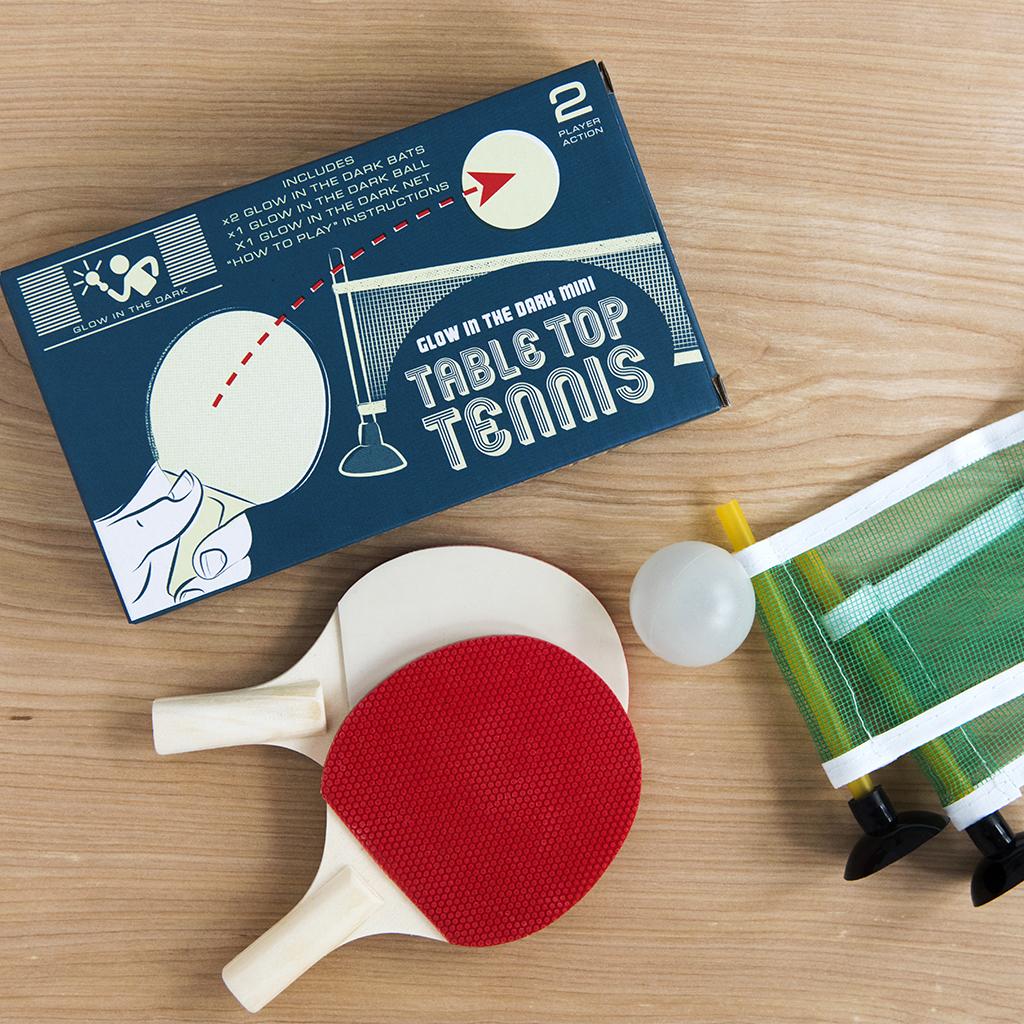 ﻿Glow In The Dark Mini Table Tennis Set ﻿Rex London