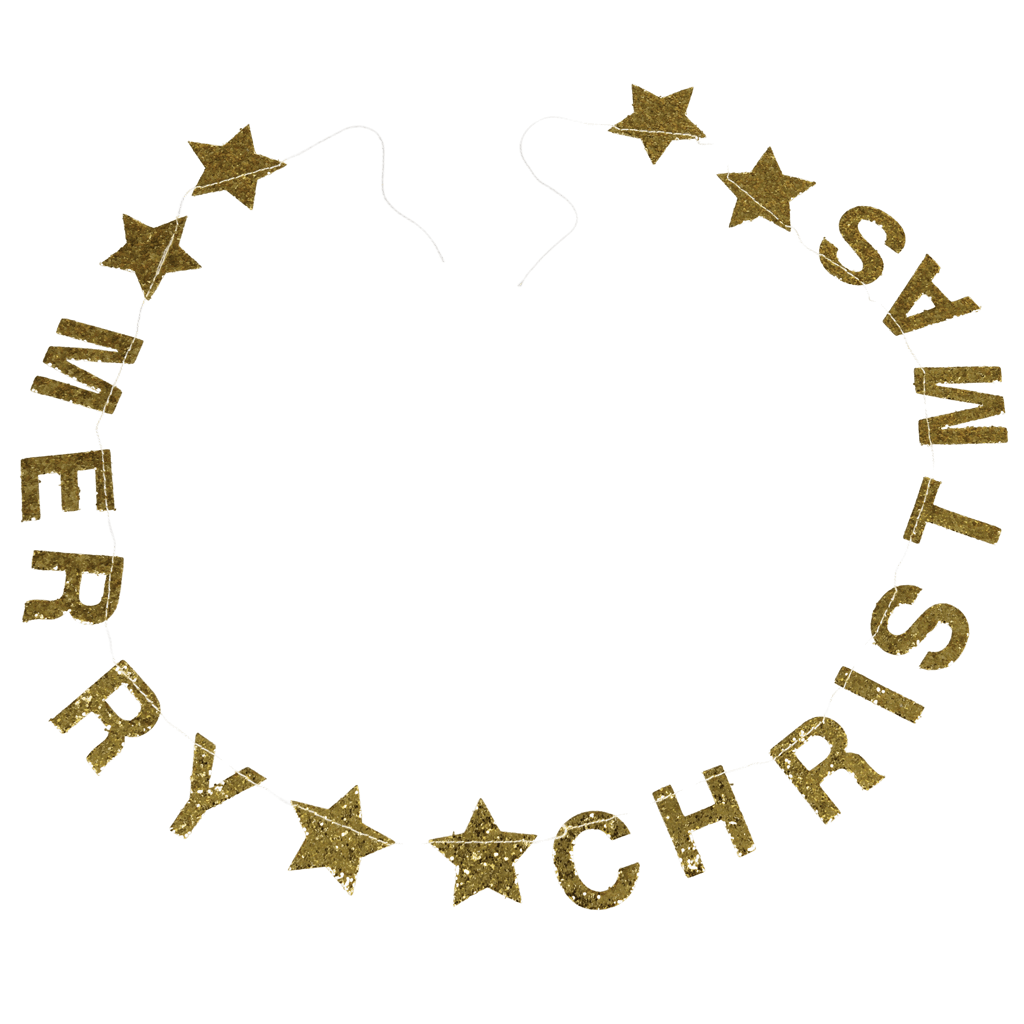 Gold Merry Christmas Garland ﻿Rex London