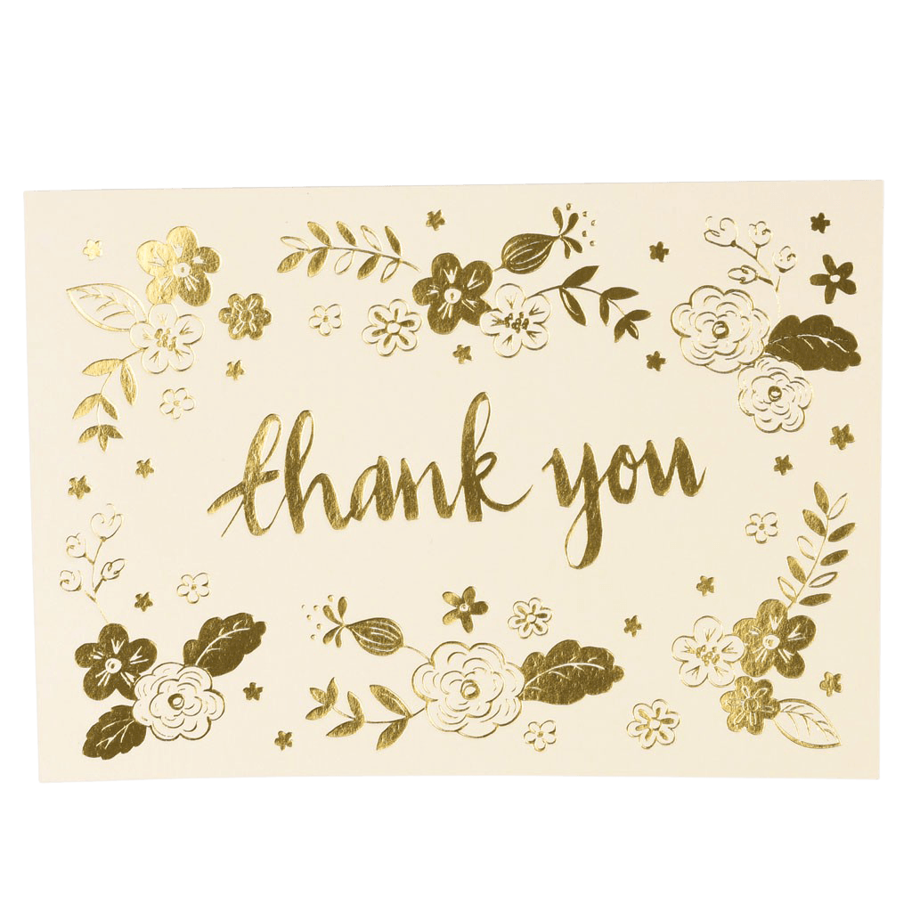 Gold Thank You Card ﻿Rex London