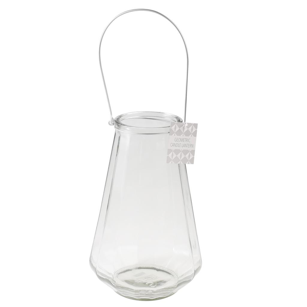 Large Geometric Clear Candle Holder ﻿Rex London