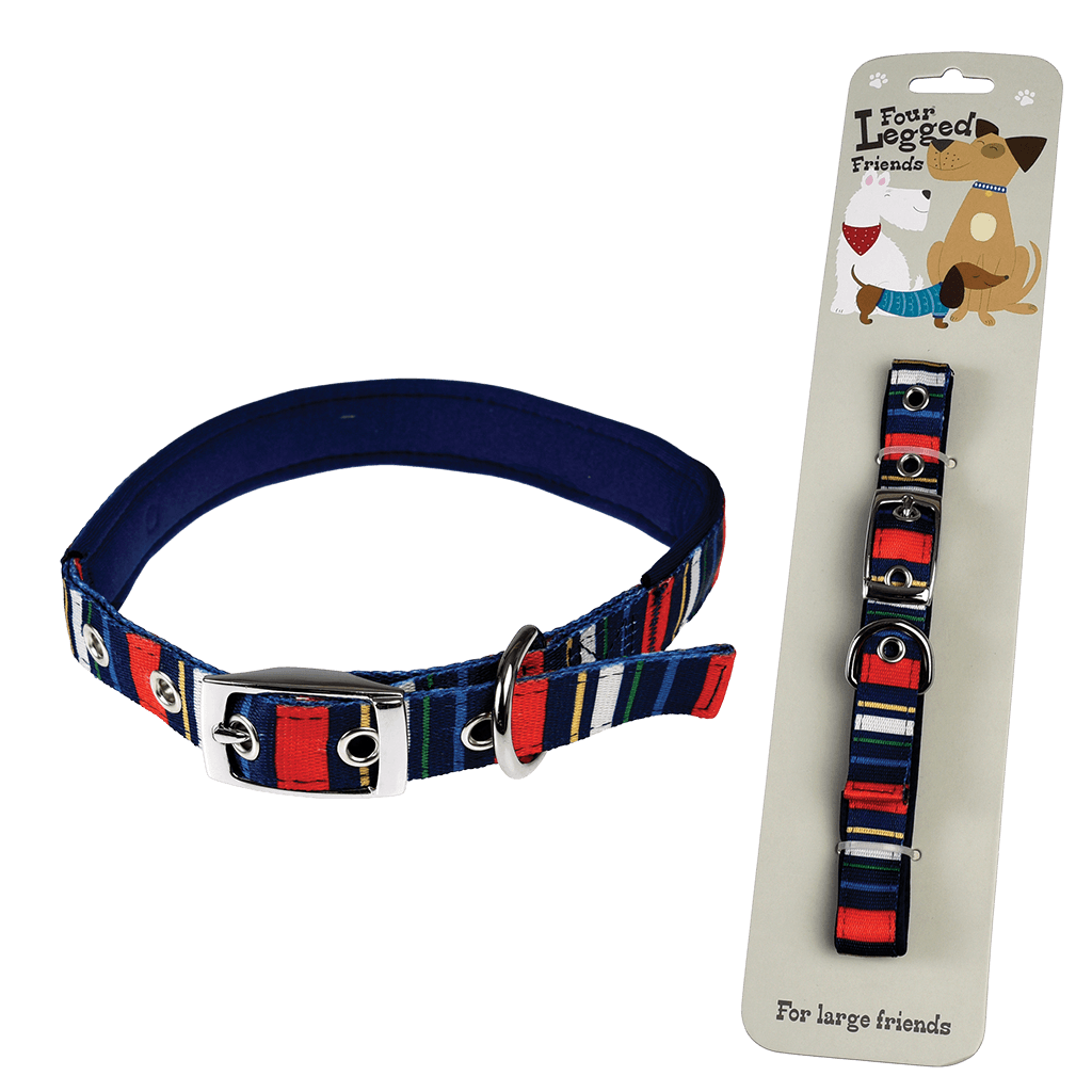 Large Stripy Dog Collar ﻿Rex London