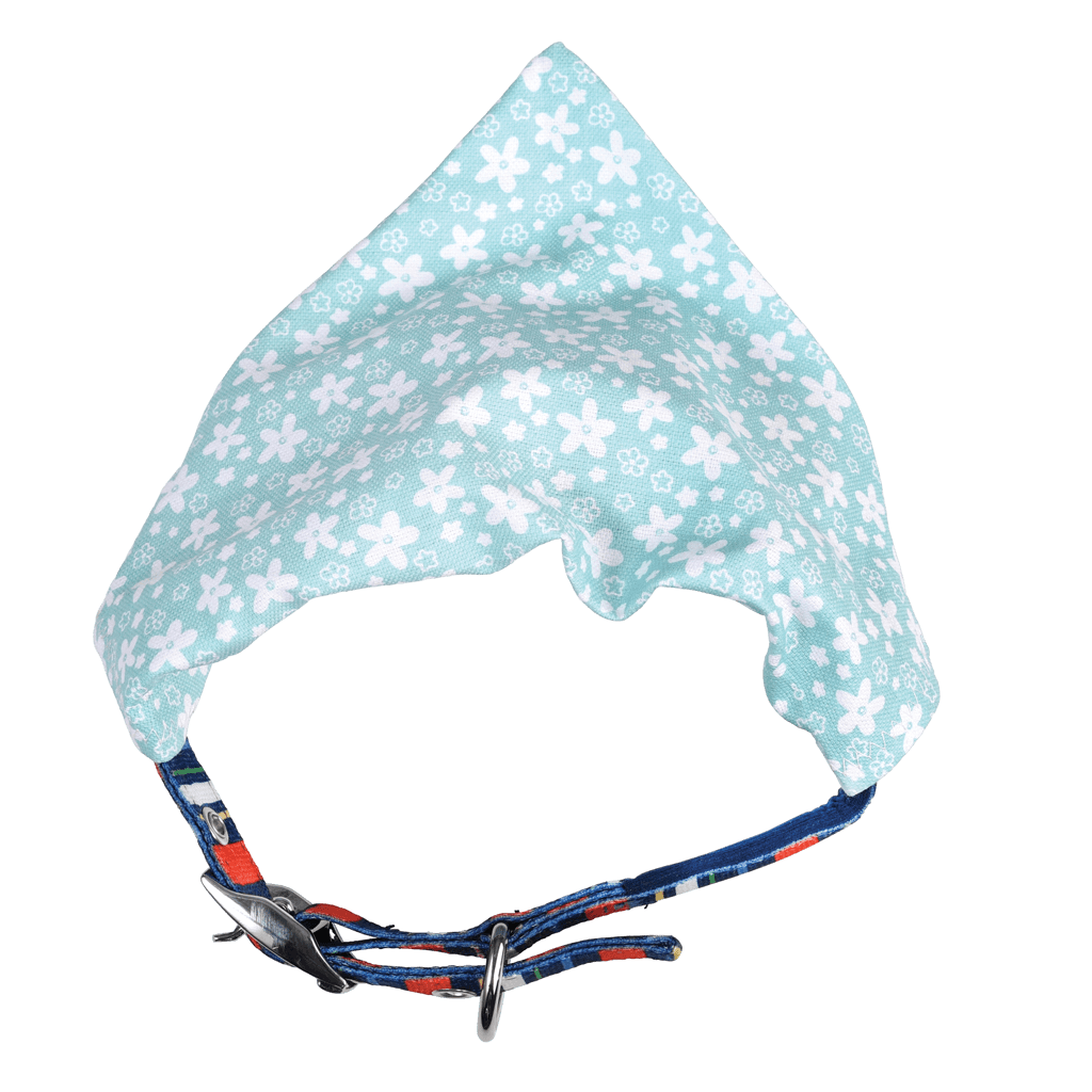 Large Turquoise Ditsy Floral Dog Bandana ﻿Rex London