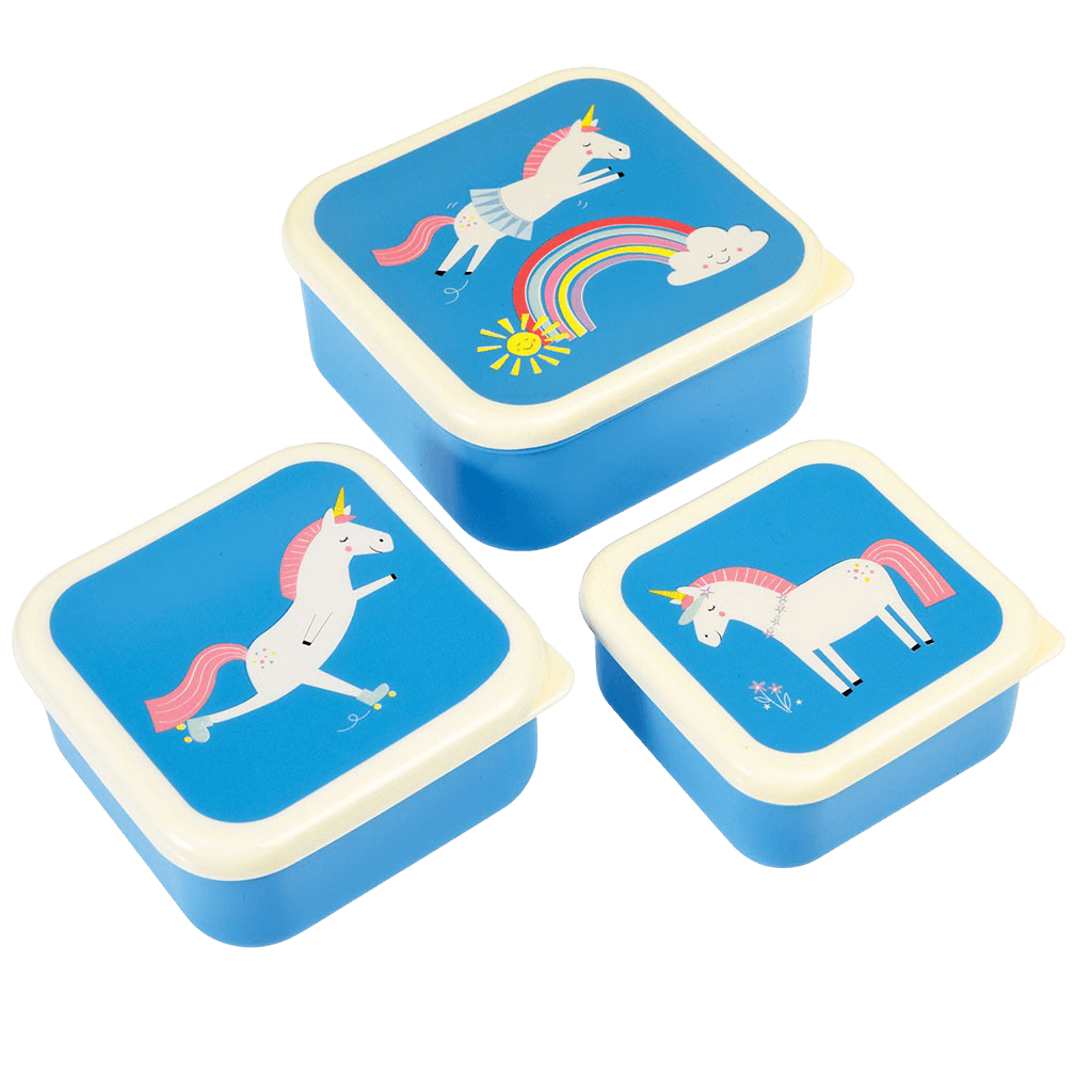 Set of 3 Rex London 27997 Magical Unicorn Snack Boxes 