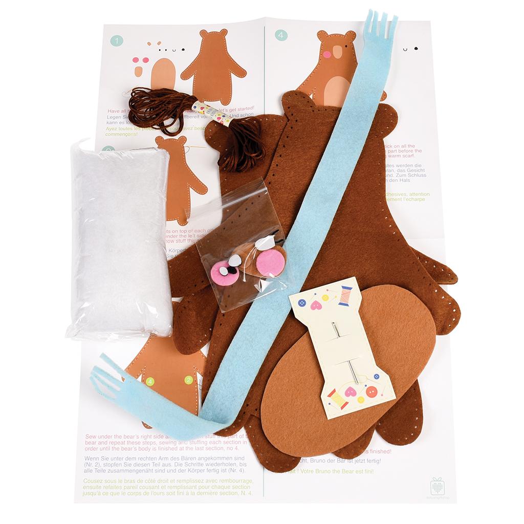 Bruno The Bear Felt Kit ﻿Rex London