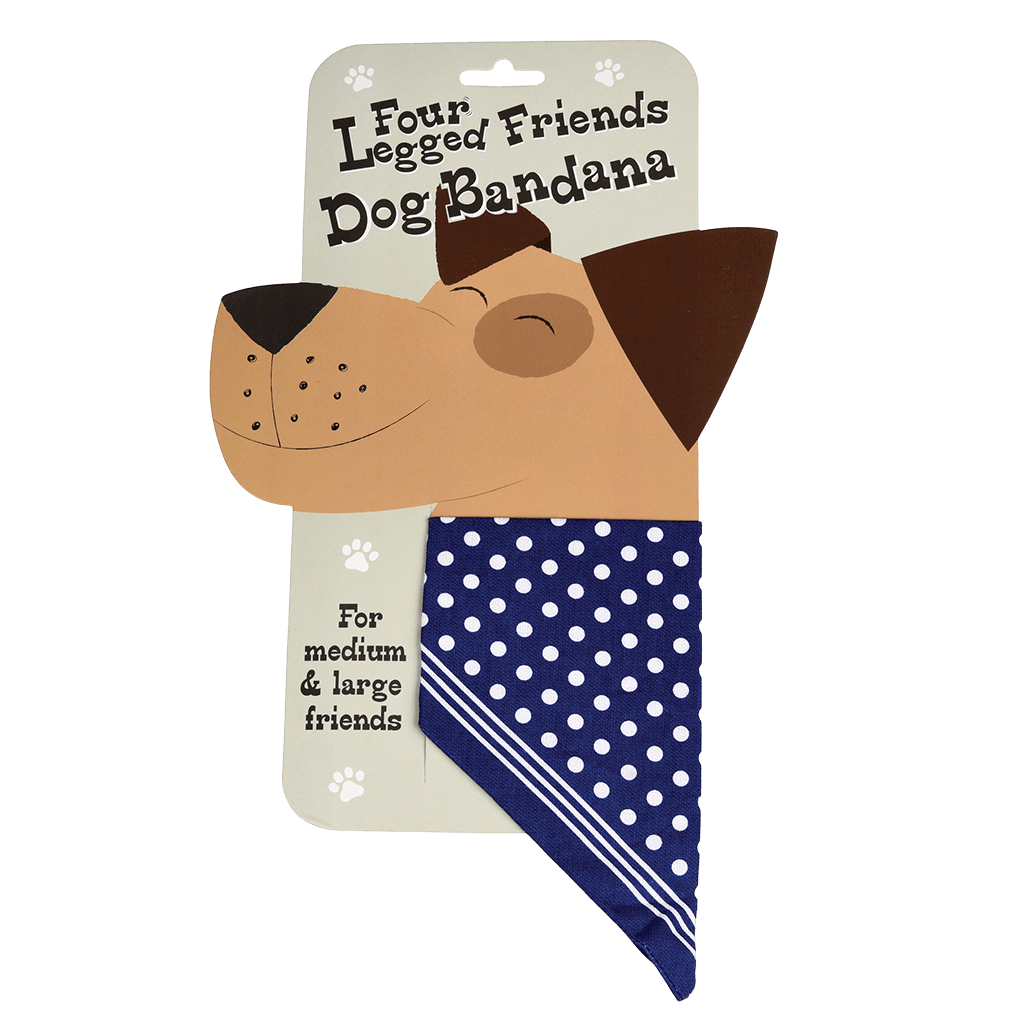 Large Blue Polka Dot Dog Bandana ﻿Rex London