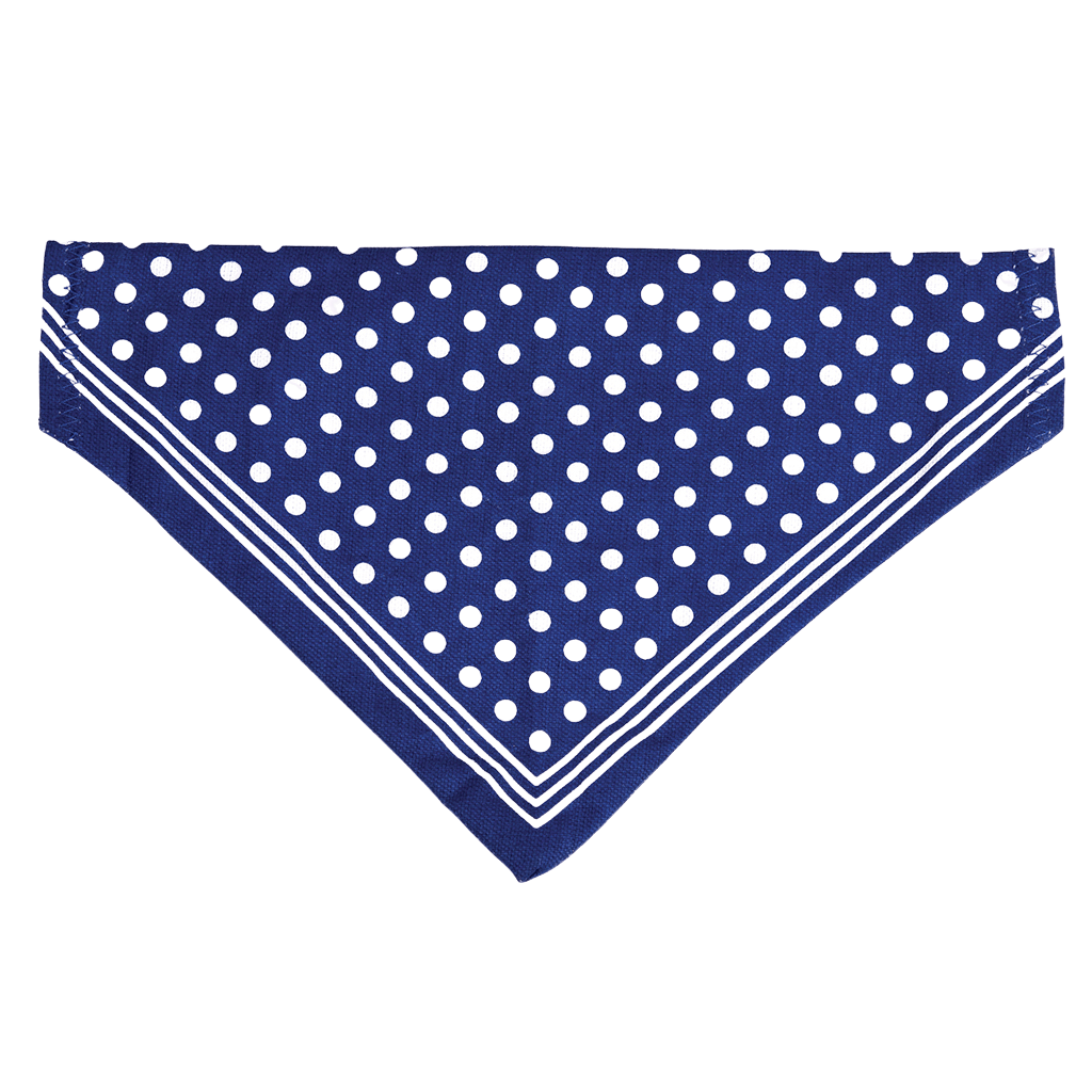 Large Blue Polka Dot Dog Bandana ﻿Rex London