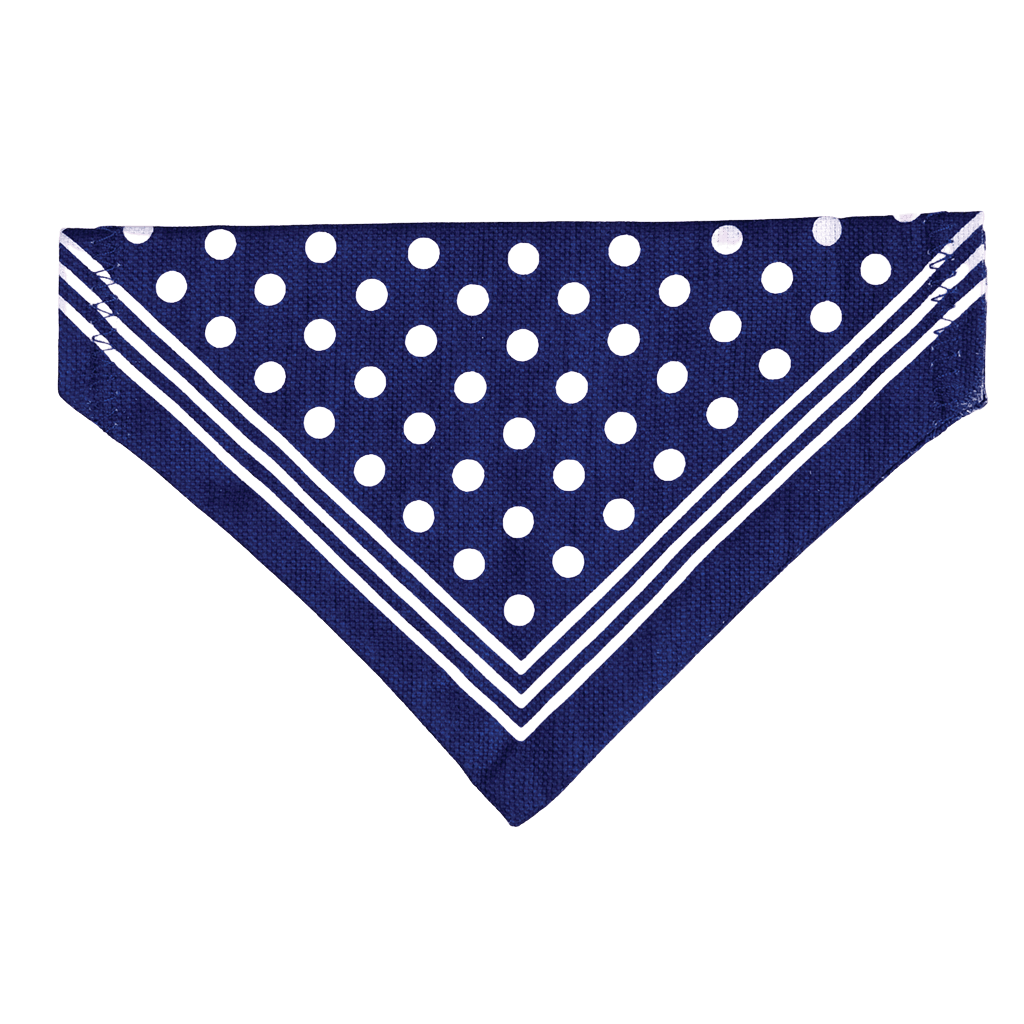 Small Blue Polka Dot Dog Bandana ﻿Rex London