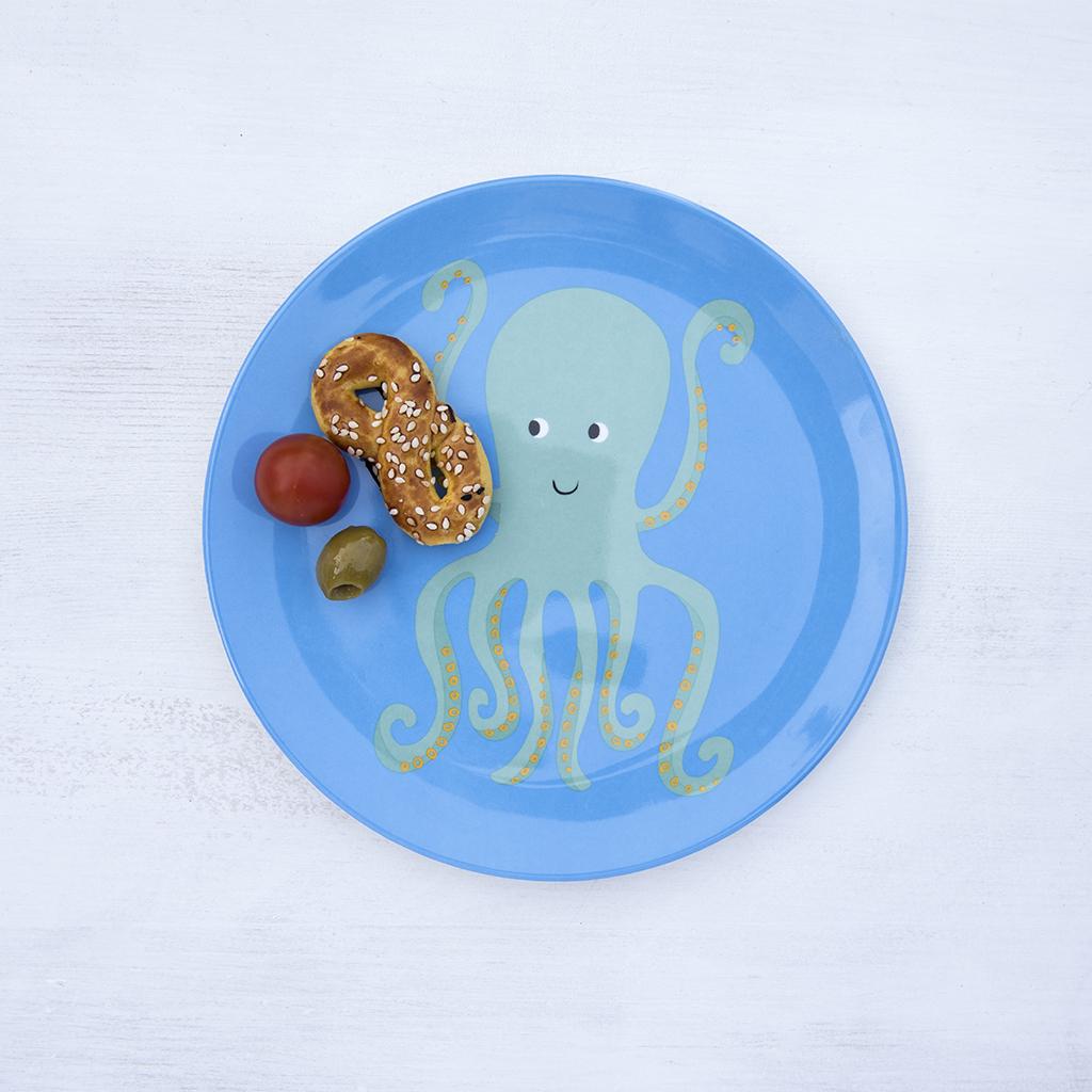 Octopus Melamine Plate ﻿Rex London