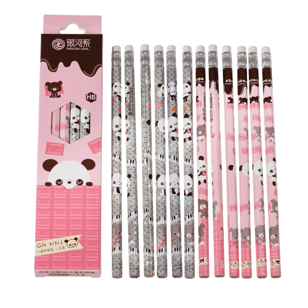 Pack Of 12 Pink Panda Pencils | ﻿Rex London