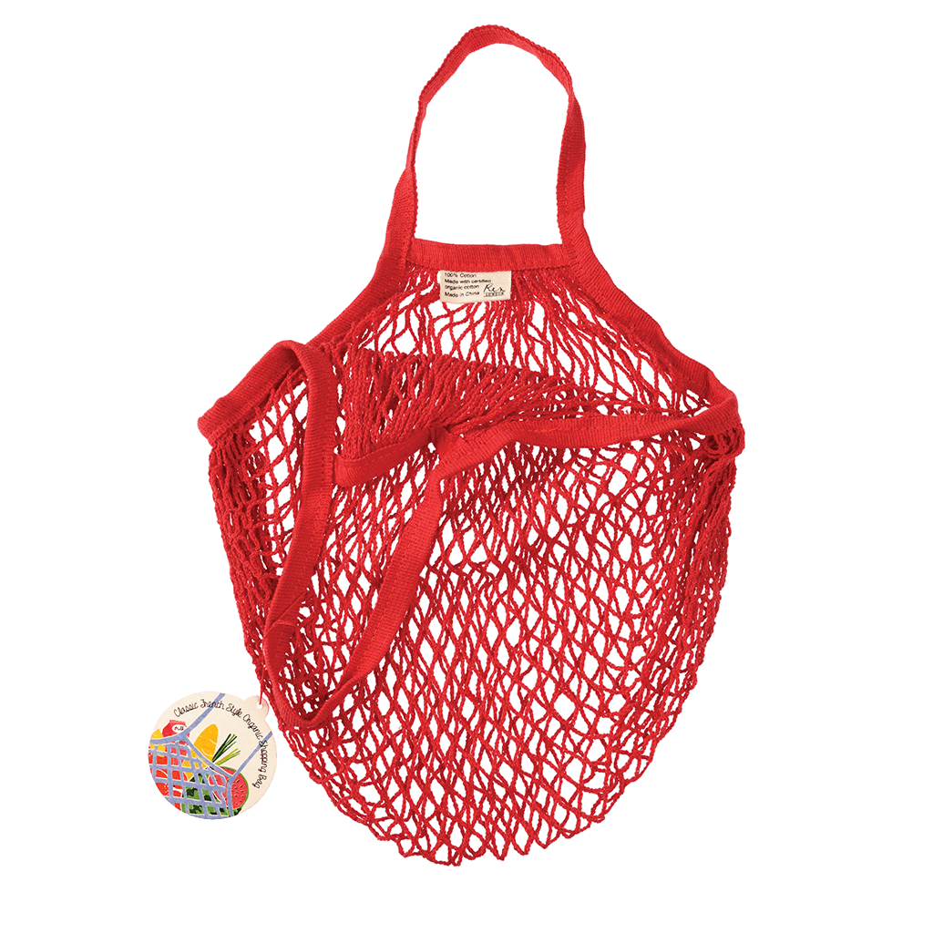 ﻿Red Organic Cotton Net Bag ﻿Rex London