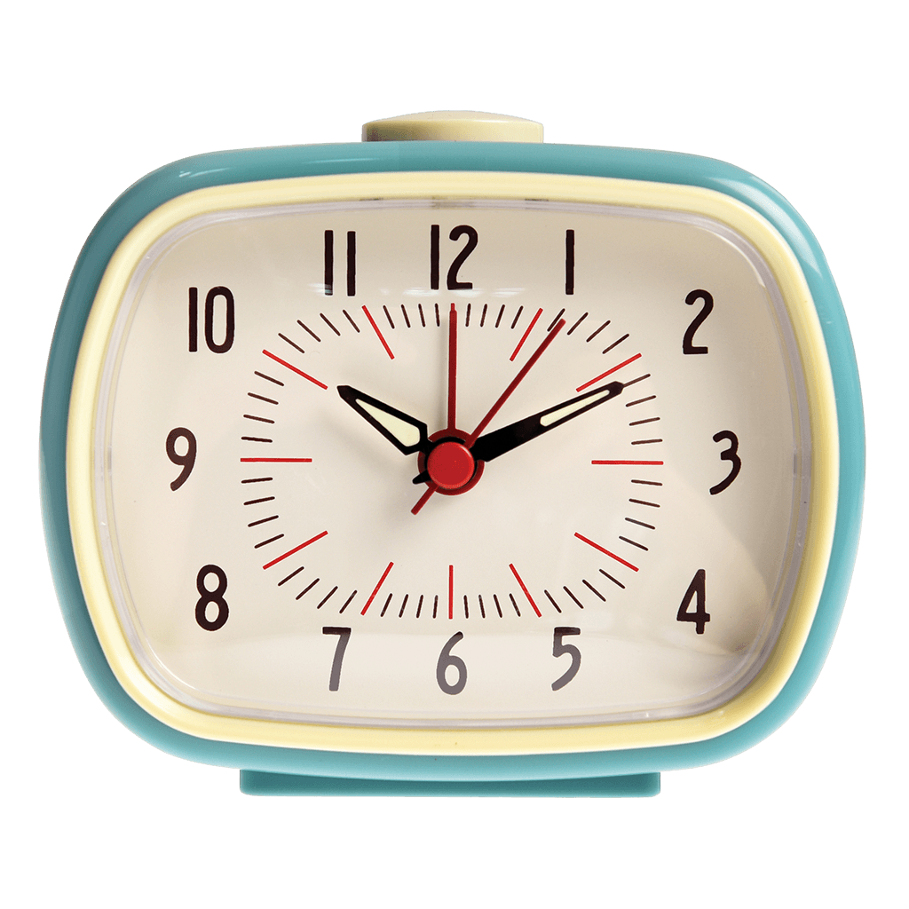 ﻿Blue Retro Alarm Clock ﻿Rex London