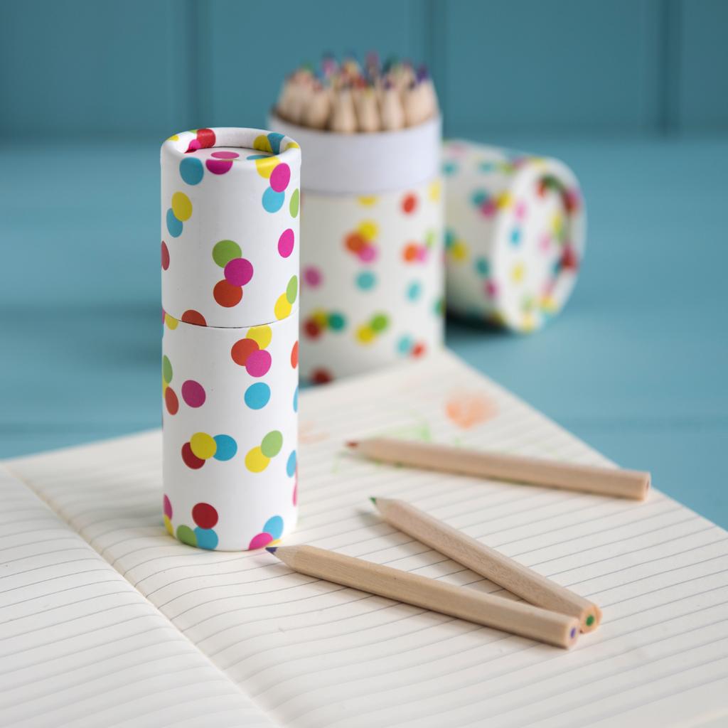 Set Of 12 Colouring Pencils Confetti Design | ﻿Rex London
