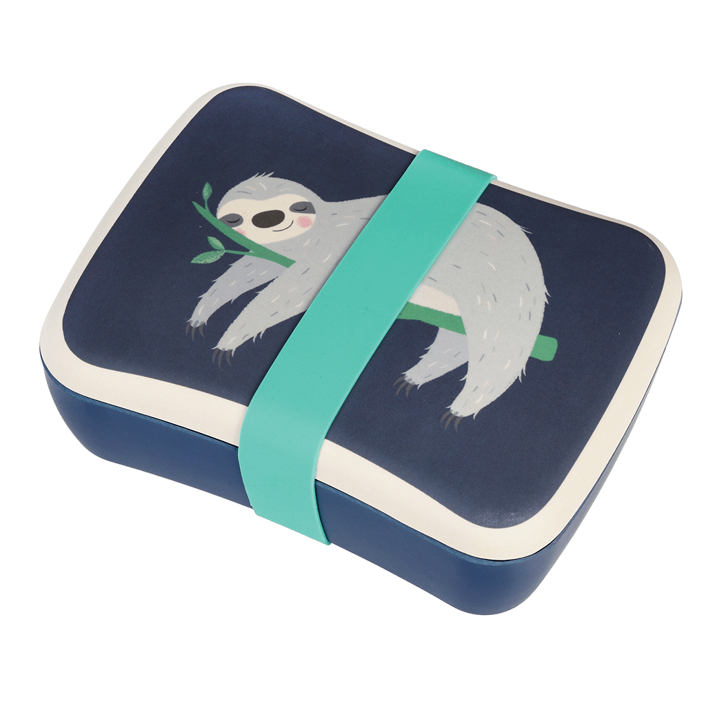 Sydney The Sloth Kids Bamboo Lunch Box ﻿Rex London