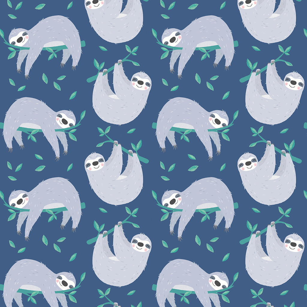 ﻿Sydney The Sloth Wrapping Paper (5 Sheets) ﻿Rex London