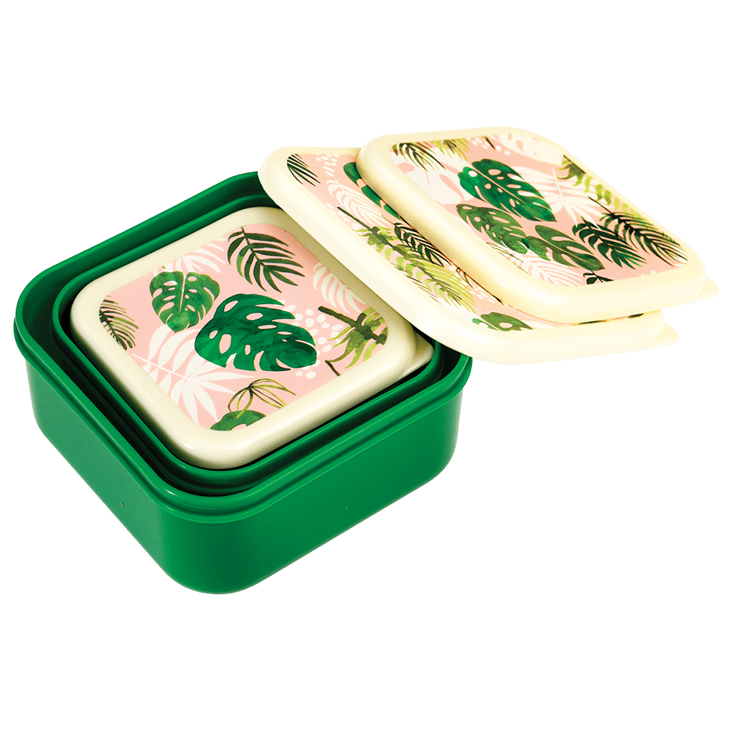 Rex London TROPICAL PALM SNACK BOXES SET OF 3 