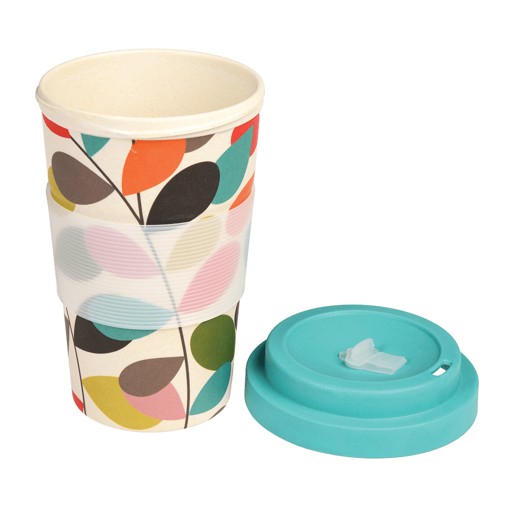 ﻿Vintage Ivy Bamboo Travel Mug With Lid ﻿Rex London