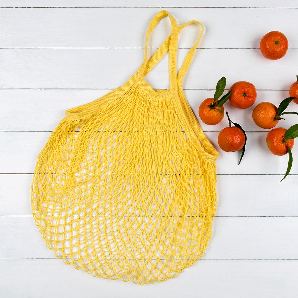Yellow French Style String Shopping Bag | ﻿Rex London