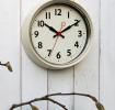 1950s Ivory Metal Wall Clock