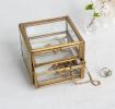 Two drawer brass box