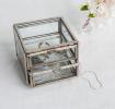 Two drawer brass box in silver