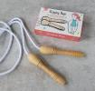 Traditional nylon skipping rope with wooden handles