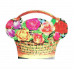 basket flowers sewing kit