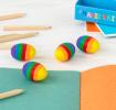 Rainbow Egg Erasers (set Of 4)