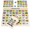dinosaurs game cards with cotton bag 
