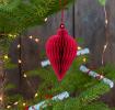Red Teardrop Honeycomb Christmas Decoration