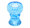 Double Ended Blue Glass Candlestick