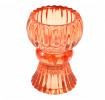 Double Ended Burnt Orange Glass Candlestick