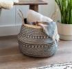 Large Navy Blue Seagrass Basket